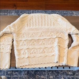 Cream Cable Knit Sweater